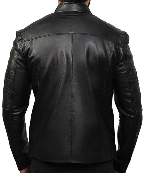 Dean Black Biker Leather Jacket