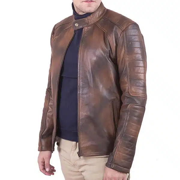 Vintage Brown Slim fit Leather Jacket