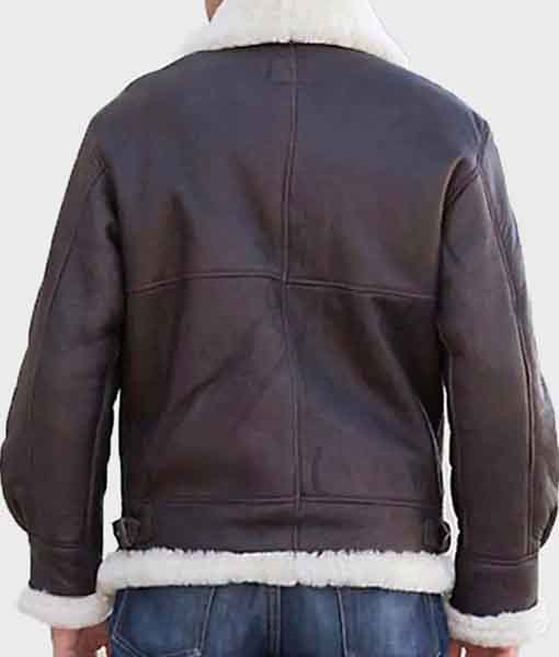 Shearling Brown Mens Leather Jacket