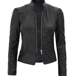 Womens Black Stylish Leather Jacket