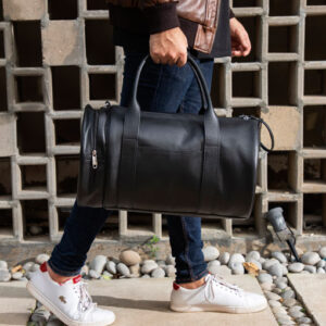 Men's Black Travel Duffle Bag