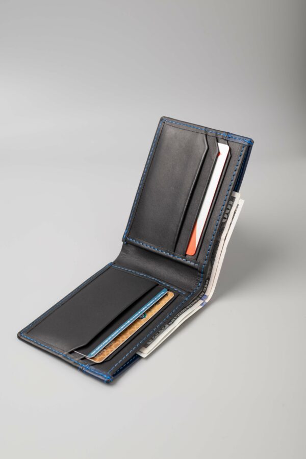 Bi-Fold Black and Blue Color Wallet