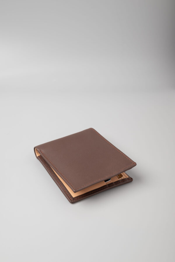 Men's Brown and Beige Classic Leather Wallet