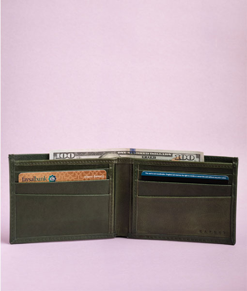 Men’s Green Classic Leather Wallet
