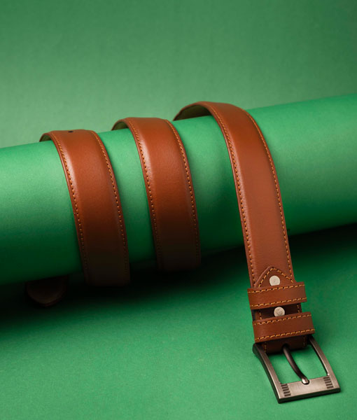 Men's Stylish Brown Leather Belt