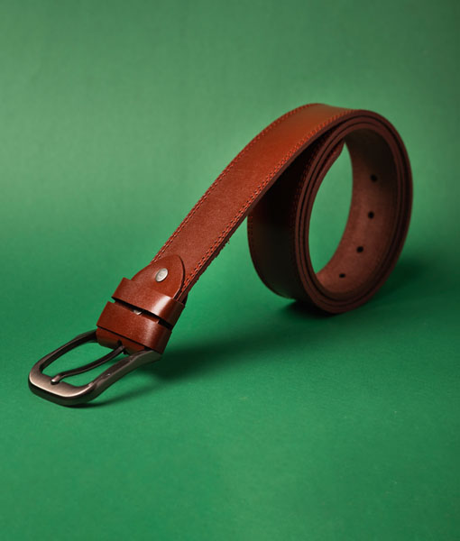 Stylish Brown Leather Belt For Men
