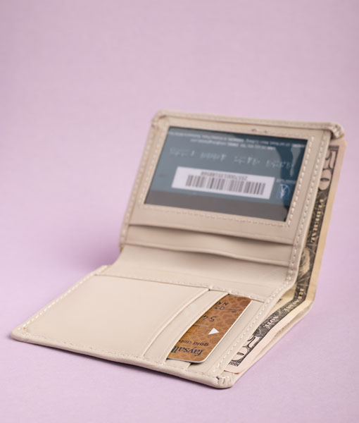 Bi-Fold Off-White Color Wallet