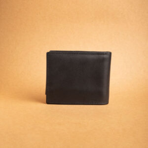 Men's Black Tri Fold Leather Wallet
