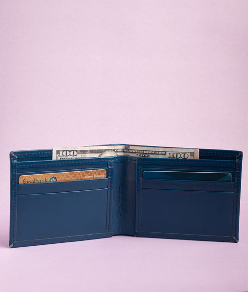 Men’s Royal Blue Classic Leather Wallet