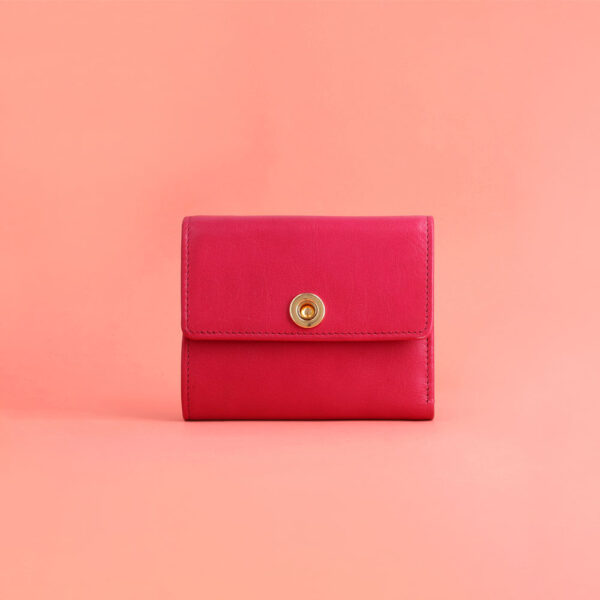 Women's Pink Leather Mini Clutch
