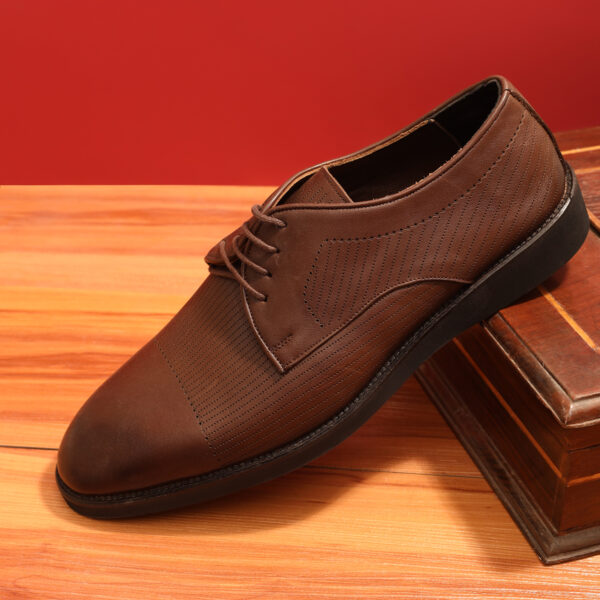 Men's Turkiye-origin Formal Leather Shoes in Brown