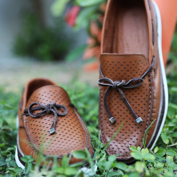 Men's Turkish-Designer Handmade Leather Shoes in Tan Color