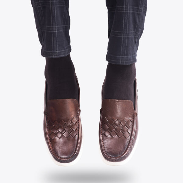 Men’s Turkiye-Made Designer Leather Shoes in Dark Brown Color