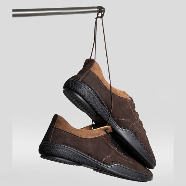 Men's Turkish-made Handcrafted Suede Leather Shoes in Brown