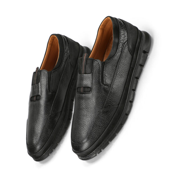 Men's Chic-Design Turkish-Made Leather Shoes in Black