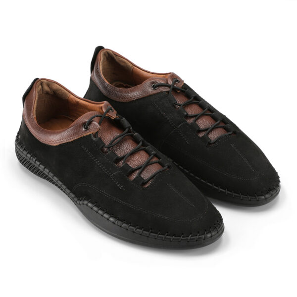 Turkish-made Two-toned (Brown on Black) Real Leather Shoes For Men