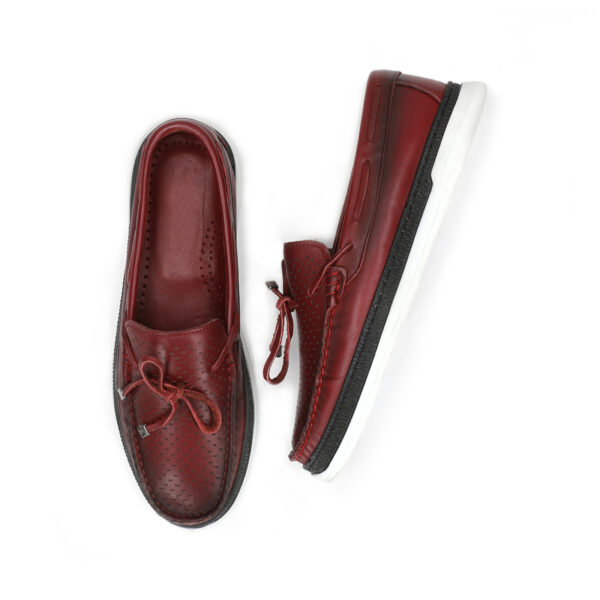 Men’s Turkish-Designer Handmade Leather Shoes In Maroon Color