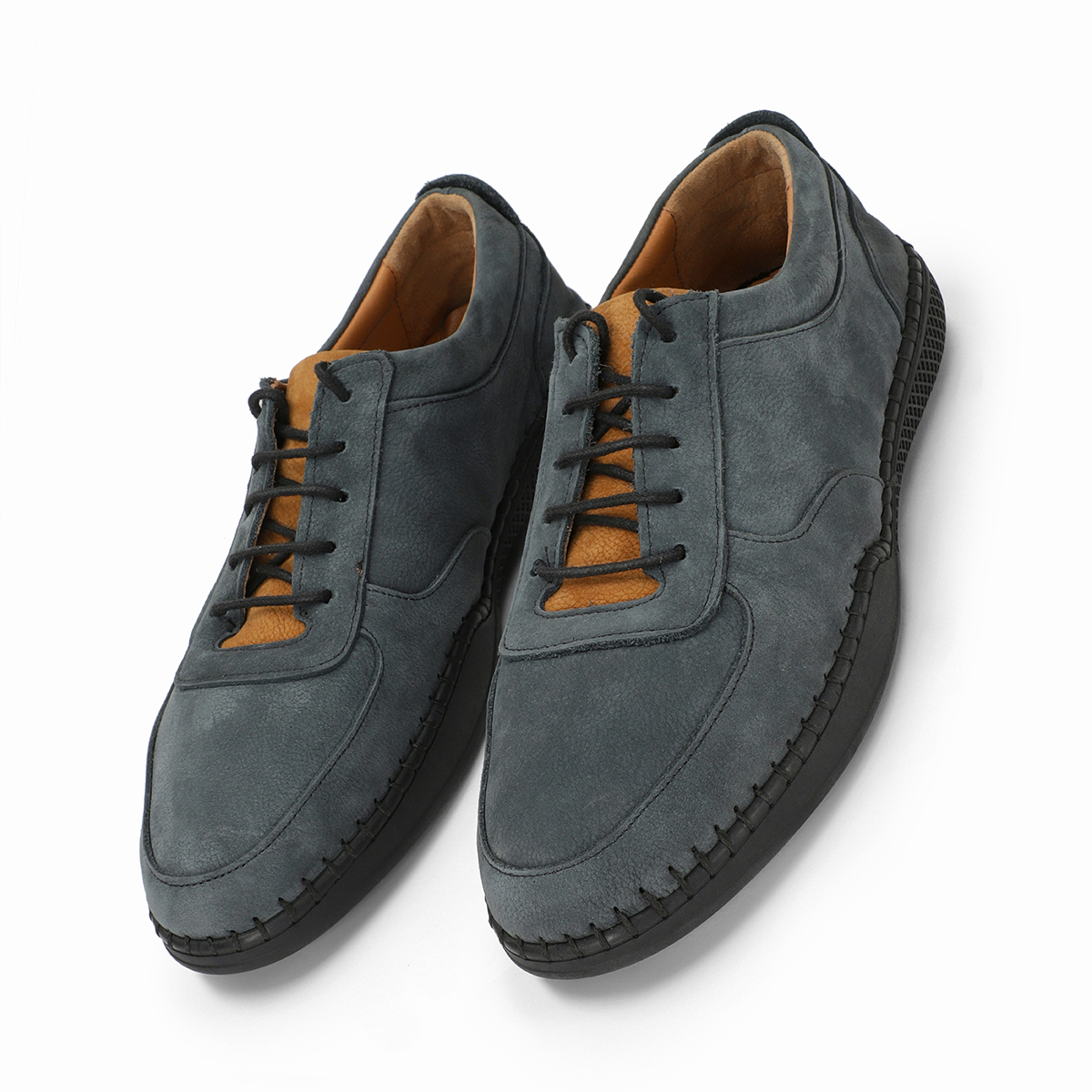 Mens Turkiyeorigin Dualtone Sporty Suede Leather Shoes in Blue  TIG