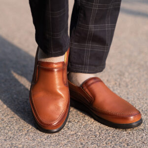 Men’s Turkish Classic Design Leather Shoes in Brown Color