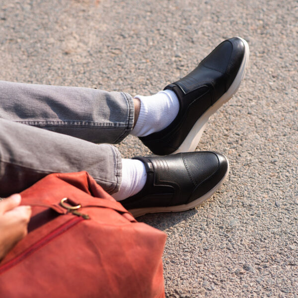 Men’s Turkish-Made Leather Shoes in Black Color for Men